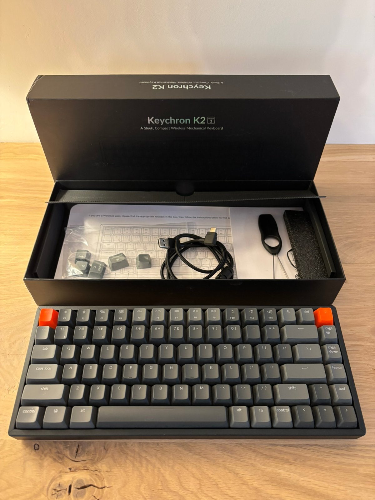Keychron K2 draadloos mechanisch toetsenbord, Ophalen, Zo goed als nieuw, Draadloos