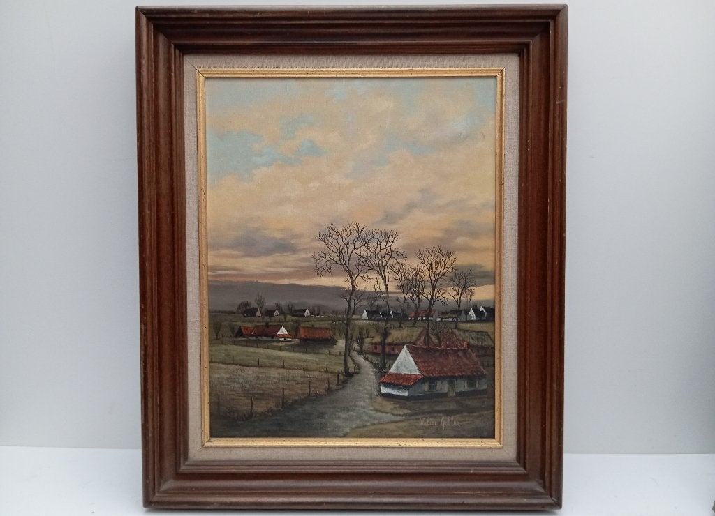 PEINTURE DE WALTER GALLEZ, Enlèvement ou Envoi, Paysage, Toile, Signé