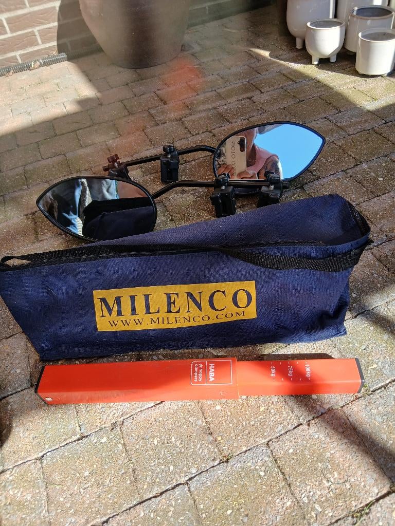 Caravanspiegels milenco, Caravans en Kamperen, Ophalen, Zo goed als nieuw