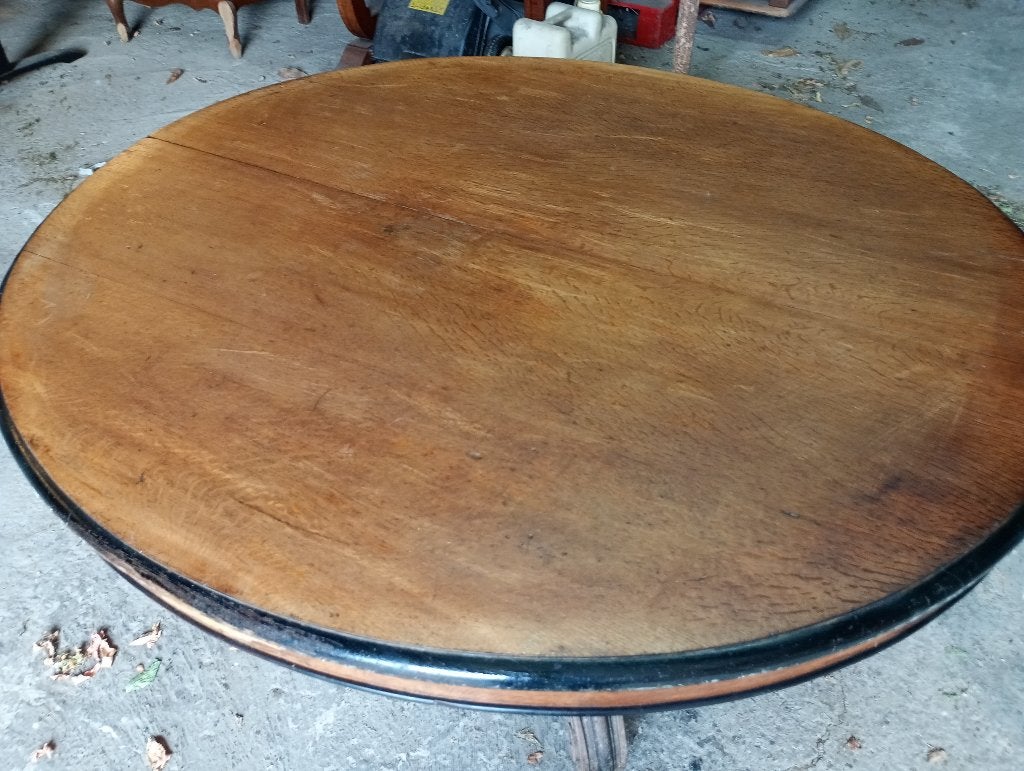 Table en bois + Table sur fût, Maison & Meubles, Enlèvement
