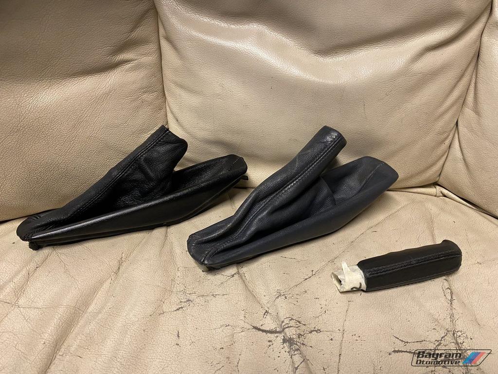 Bmw E32 handremhoes handrempook zwart eder blauw 7-serie e34, Auto-onderdelen, Interieur en Bekleding, Gebruikt, -, -, Ophalen of Verzenden