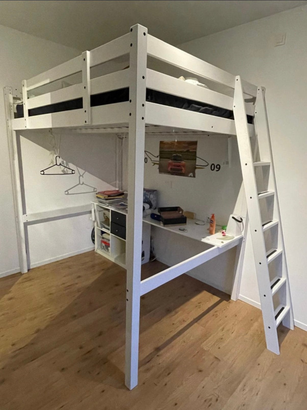 Hoogslaper ikea STORA 140x200 met bureau, Maison & Meubles, 200 cm de hauteur ou plus, Queen size, 140 cm, Enlèvement