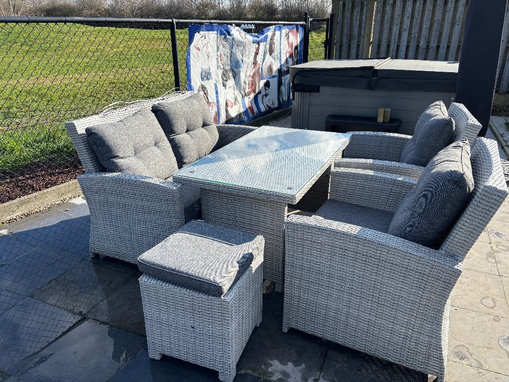 Rotan Lounge Tarrington House (4-6 personen), Jardin & Terrasse, Ensembles de jardin, Rotin, Salons de jardin, Enlèvement, Utilisé