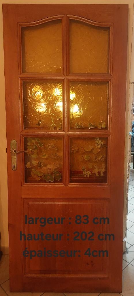 Porte intérieur, Bricolage & Construction, 75 à 150 cm, Enlèvement, Utilisé, Vitre comprise