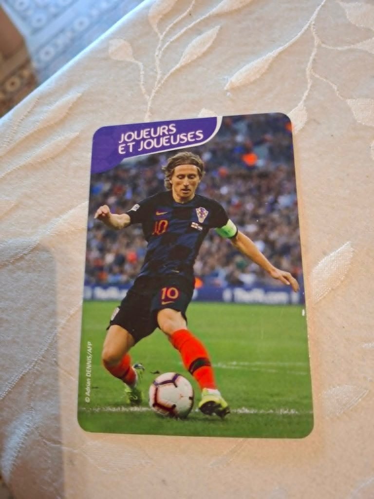 Voetbalkaart : Luka Modric / Kroatië, Ophalen of Verzenden, Zo goed als nieuw, Poster, Plaatje of Sticker