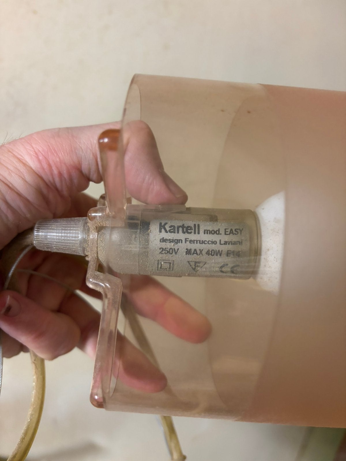 Kartell easy 2 stuks Oranje en Grijs, Ophalen