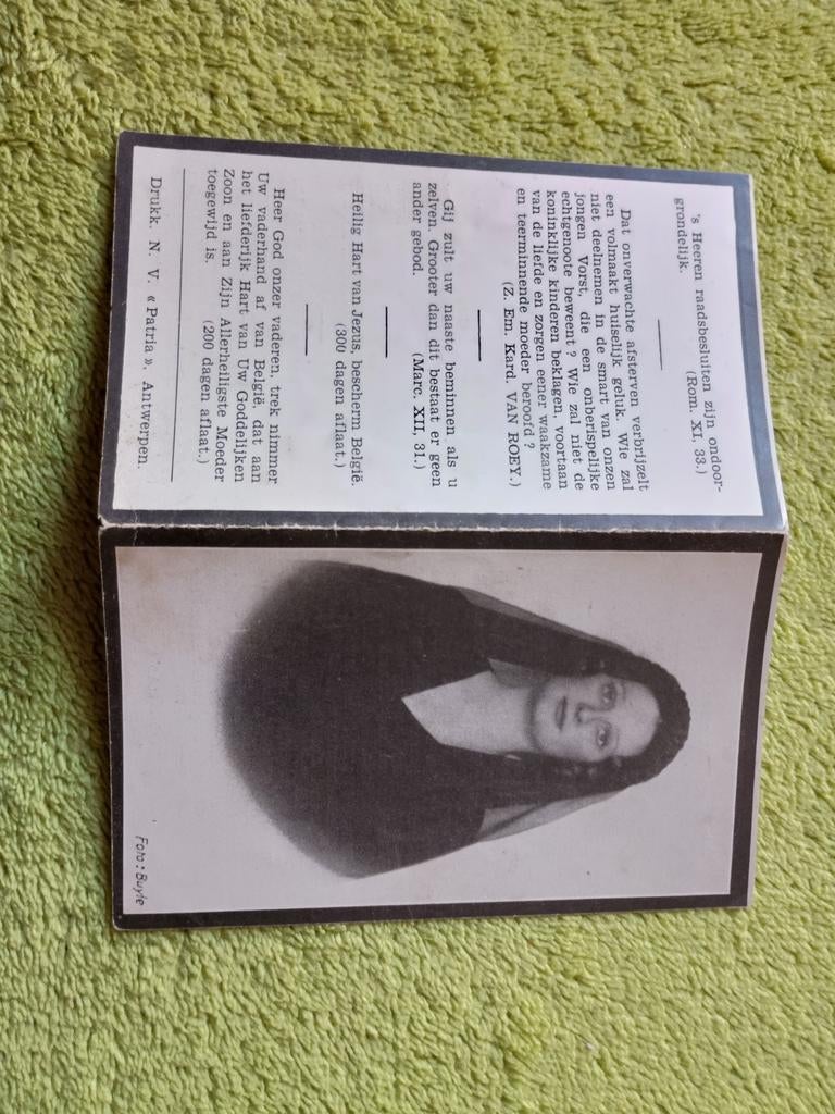 Doodsprentje koningin Astrid ., Verzamelen, Ophalen of Verzenden