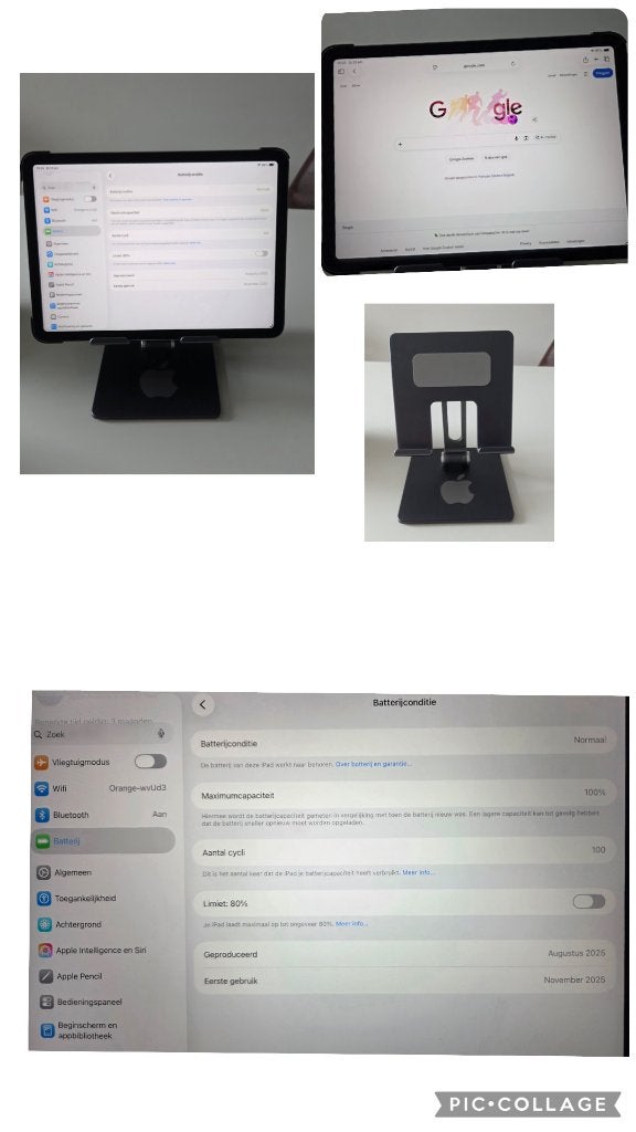 Apple ipad air 2025 met garantie, Informatique & Logiciels, Apple iPad Tablettes, Gris, Apple iPad, 11 pouces, Comme neuf