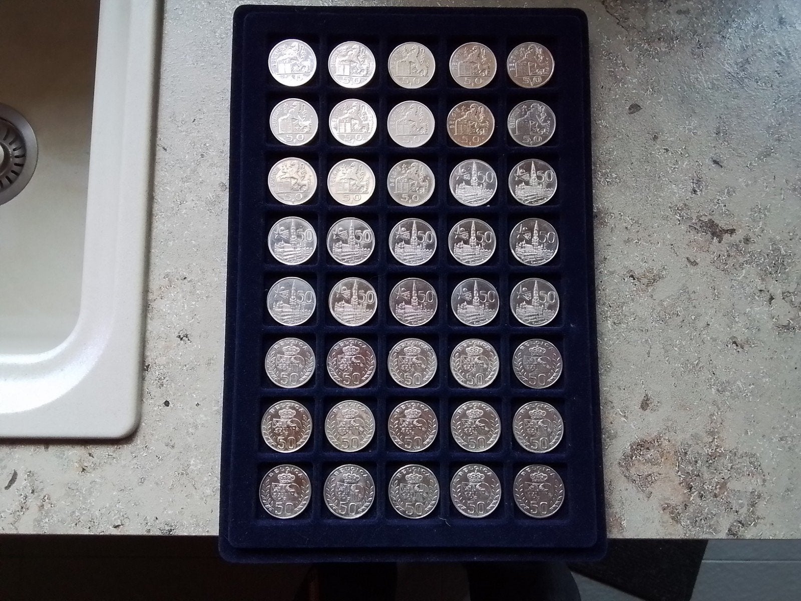 Belgische munten van 50 frank, Postzegels en Munten, Ophalen of Verzenden, Zilver, Zilver