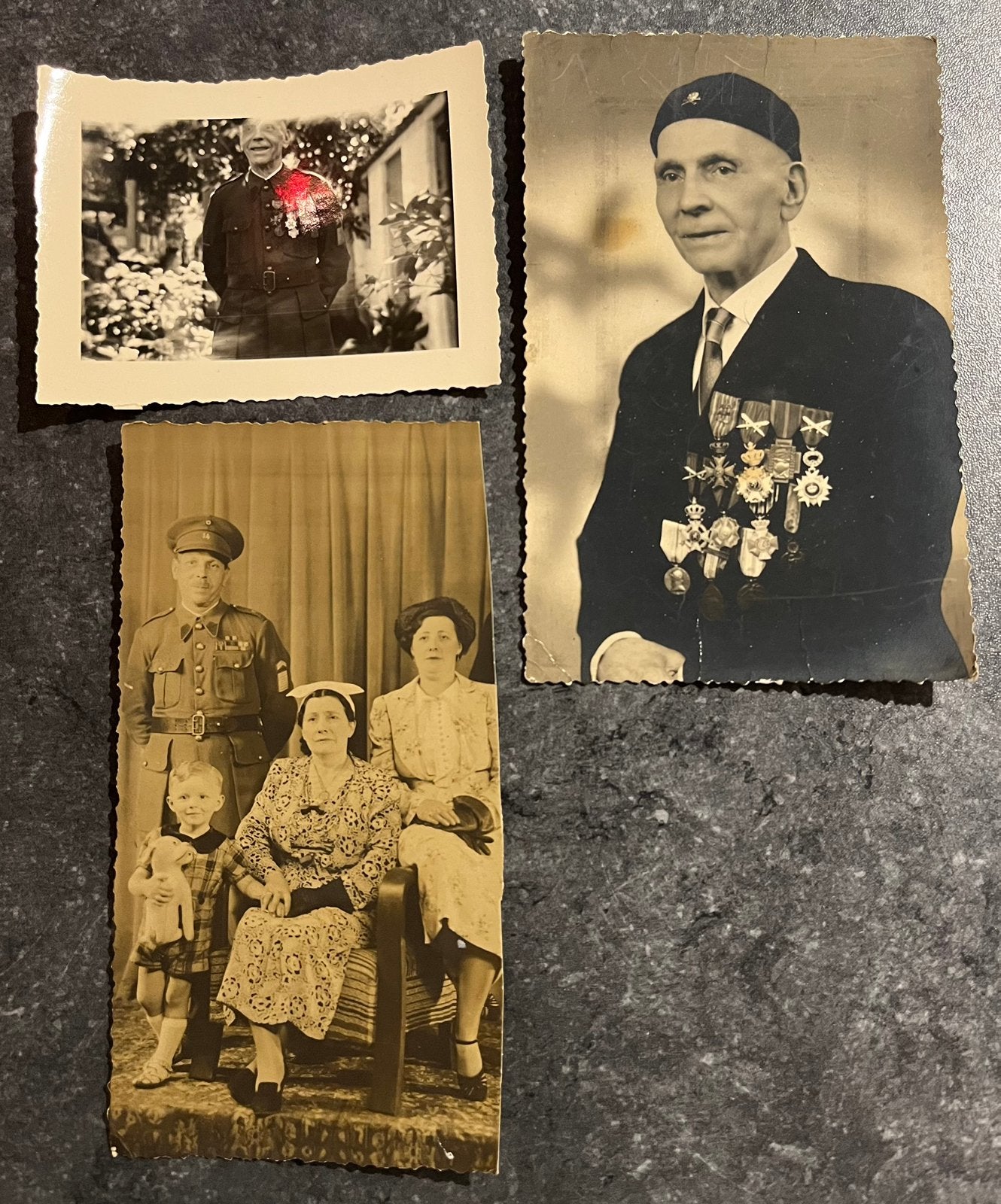 Lot 3 foto’s - Verzet - ABBL - WO2 1940 - Onderscheidingen, Ophalen of Verzenden