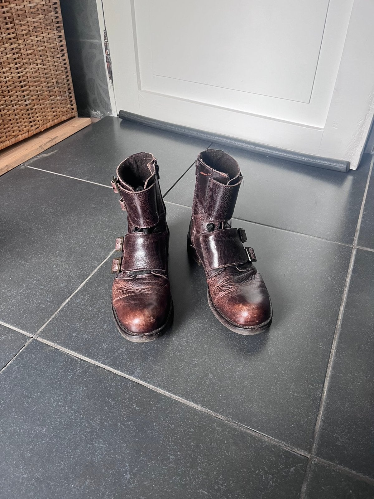 Bottines - maat 42 - bruin - leder, Kleding | Heren, Schoenen, Ophalen, Bruin, Boots, Gedragen
