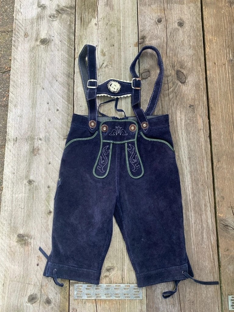 Lederhozen blauw kindermaat 98, Kinderen en Baby's, Ophalen of Verzenden, Zo goed als nieuw, DJT, Jongen