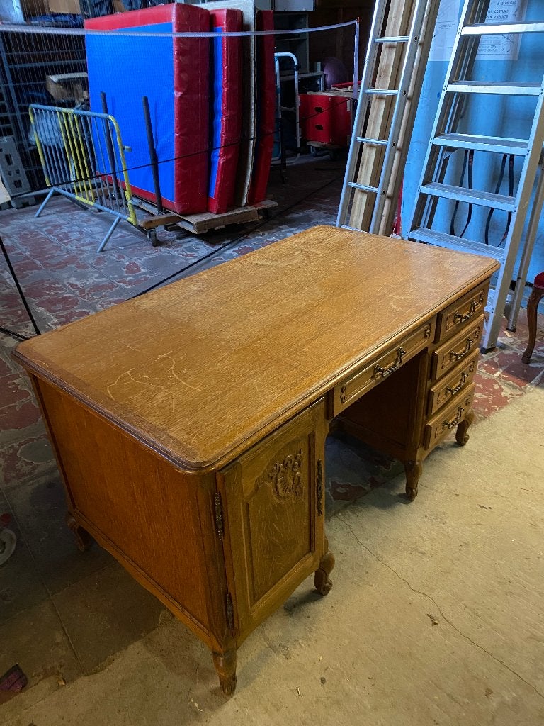 Licht houten bureau, Ophalen, Overige typen, Gebruikt, Vintage