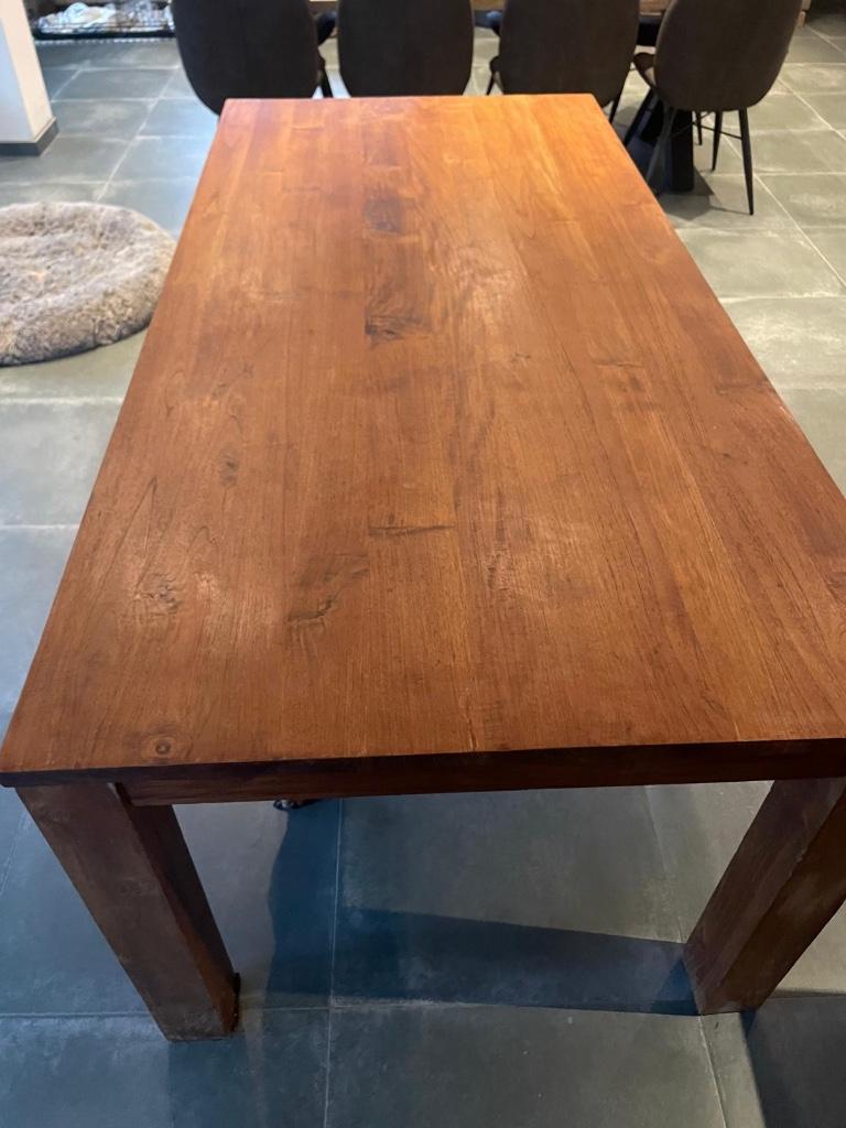 Teak tafel, Huis en Inrichting, Tafels | Eettafels, Ophalen, Gebruikt, Teakhout, 50 tot 100 cm