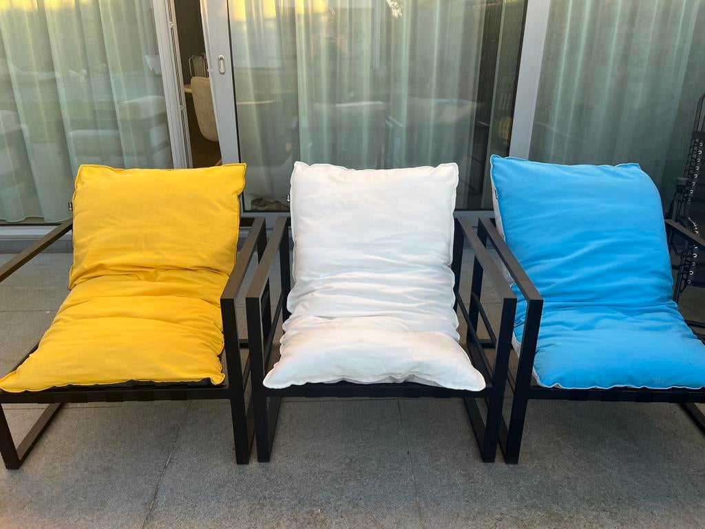 Tuinstoelen - loungestoel, Tuin en Terras, Ophalen, Zo goed als nieuw, Aluminium