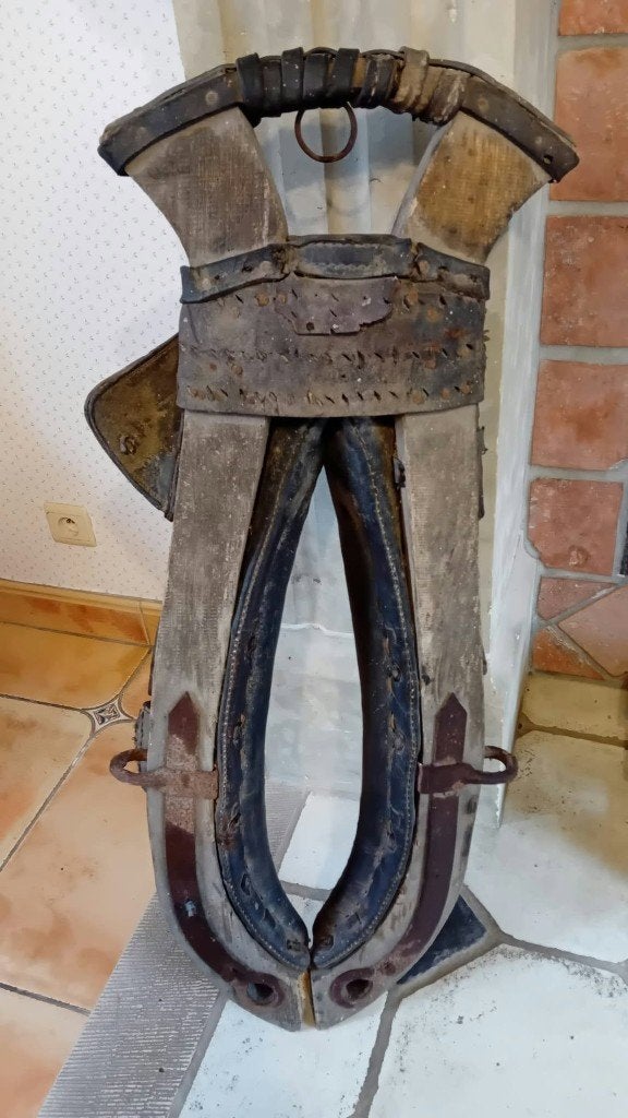 Ancien collier de cheval goria, vintage, Enlèvement