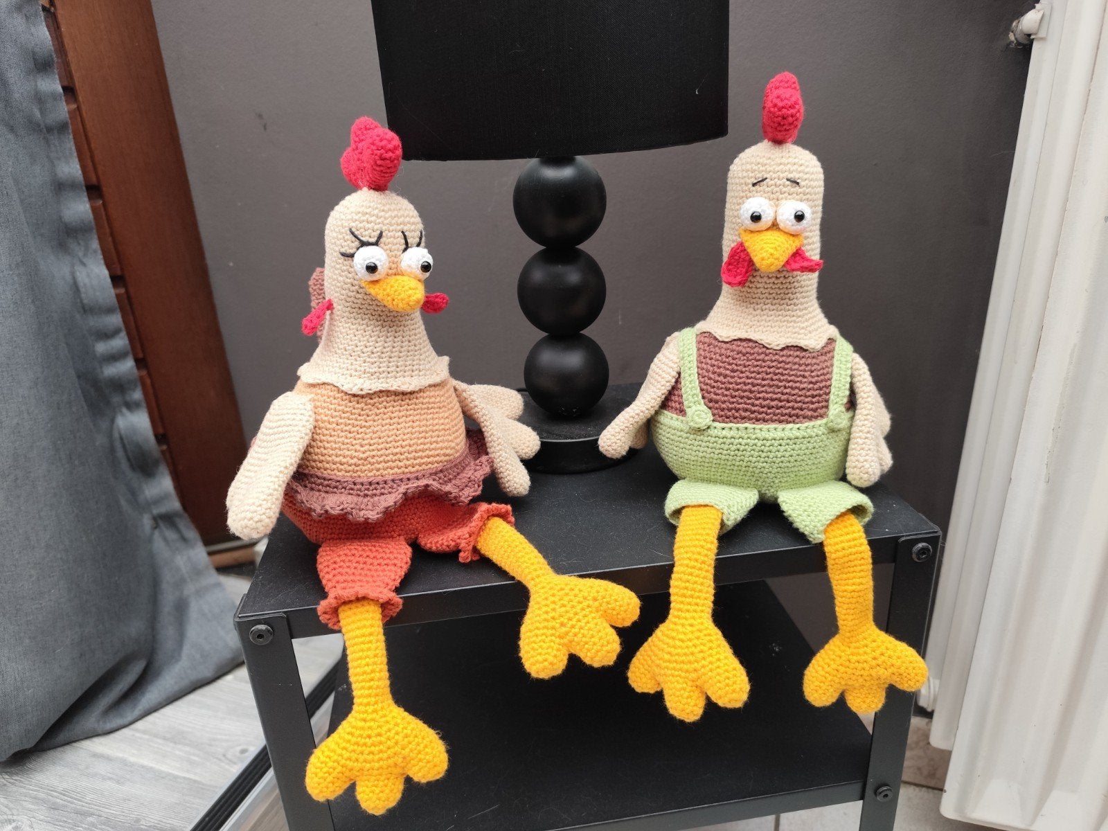 couple poule et coq fait main, Enlèvement ou Envoi, Neuf, Crochet