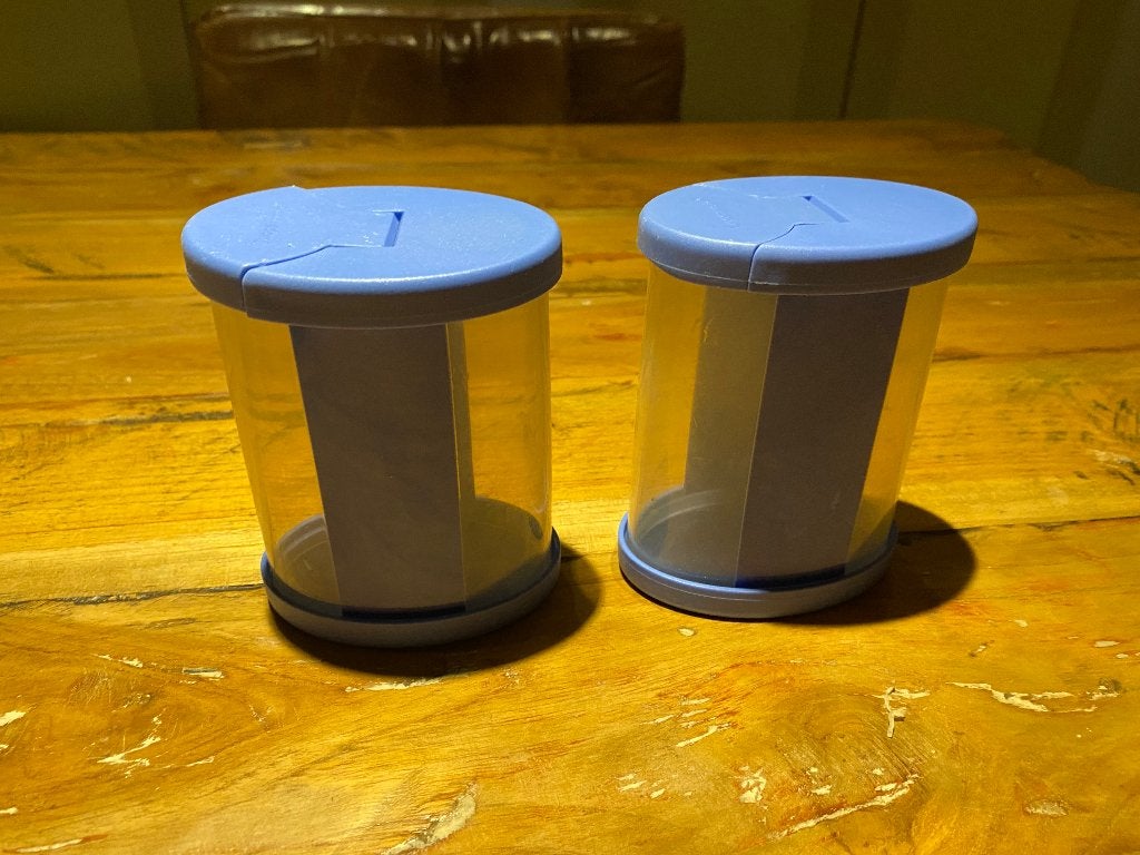 Tupperware kruidenpotjes, Huis en Inrichting, Ophalen of Verzenden, Blauw