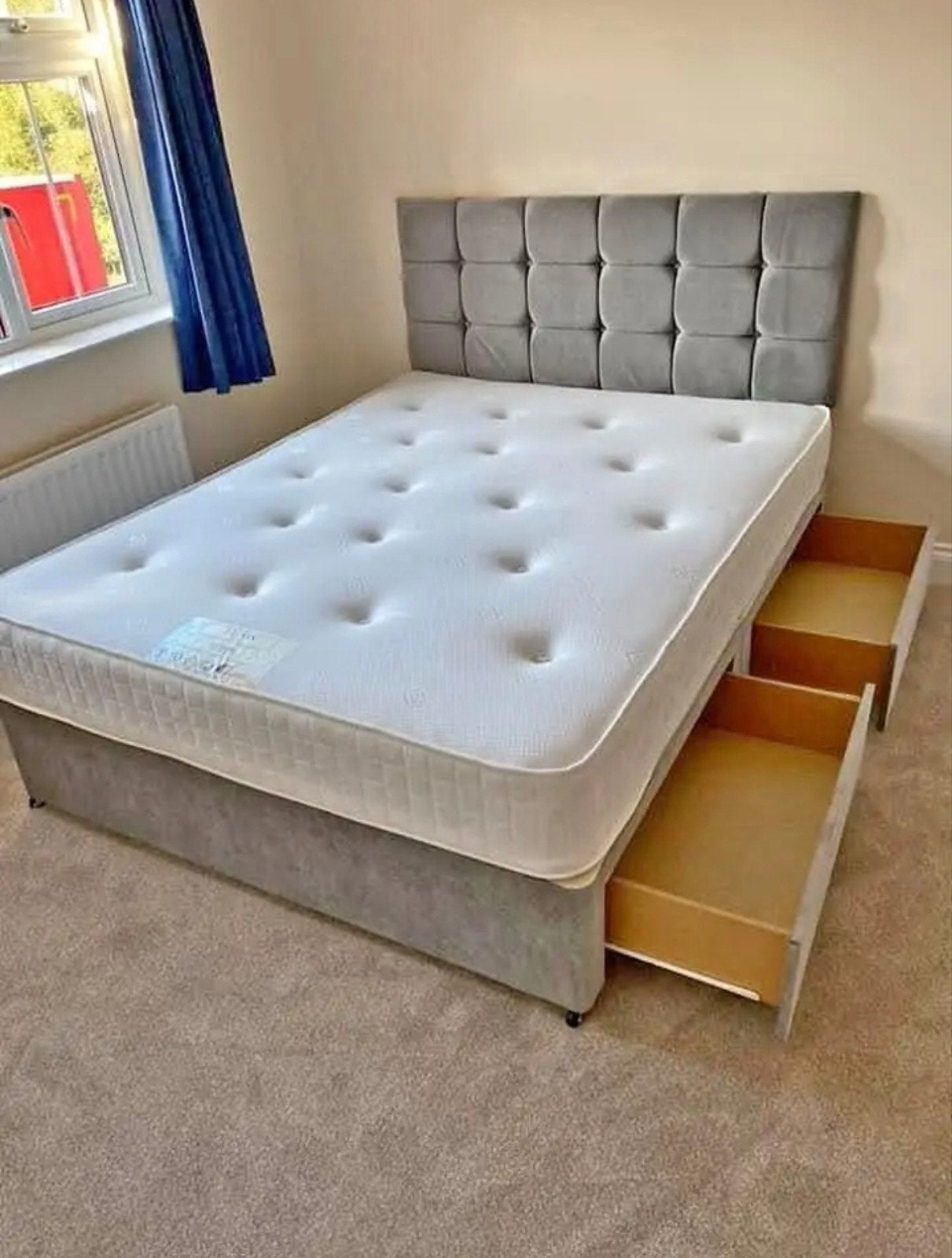 Lit Double Moderne – Cadre de Lit Élégant et Confortable – N, Enlèvement ou Envoi