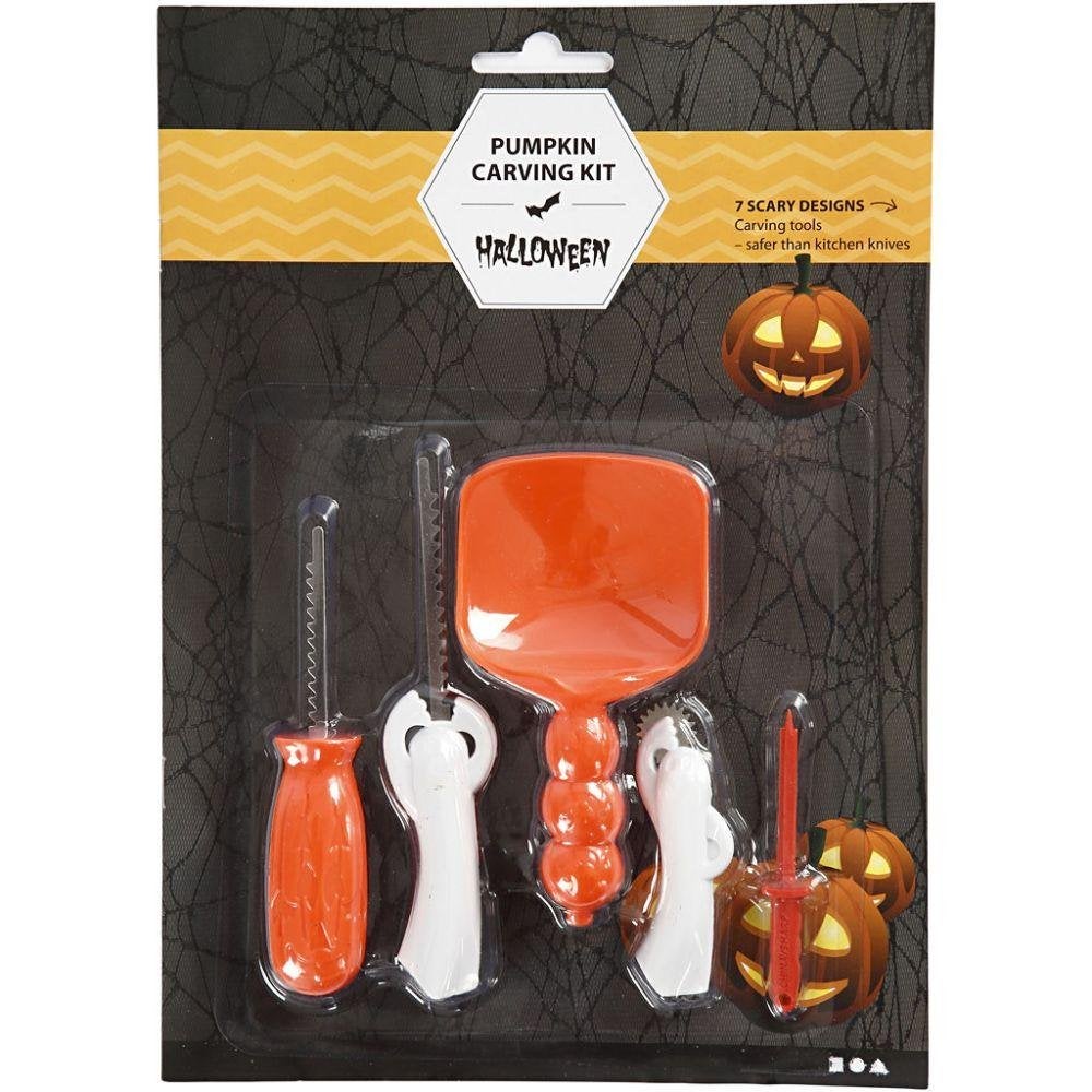 Set de sculpture de citrouilles pour Halloween avec 5 outils, Enlèvement ou Envoi, Neuf