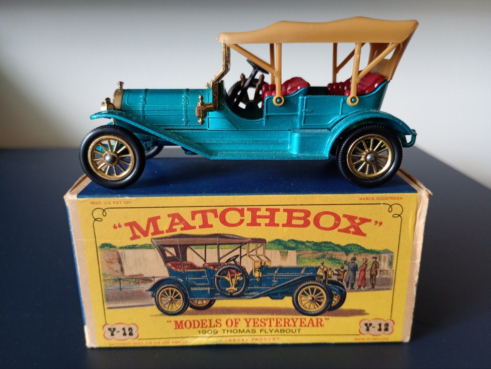 Matchbox Models of Yesteryear Y-12 1909 Thomas Flyabout, Ophalen of Verzenden, Zo goed als nieuw, Matchbox