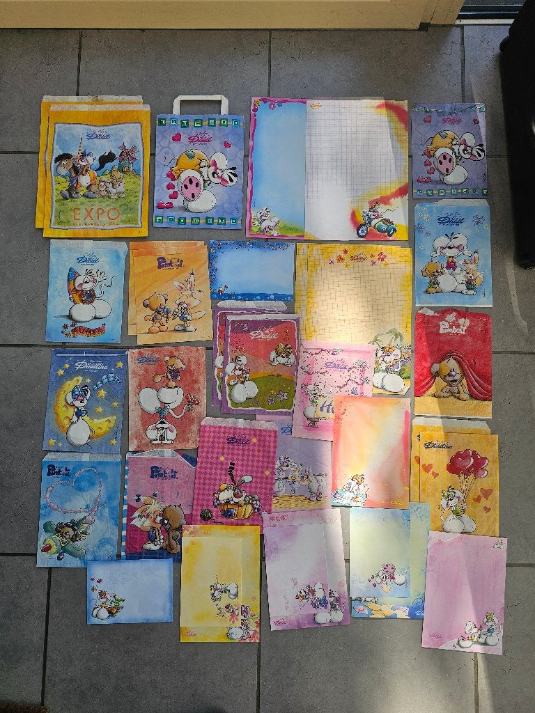 Diddl - briefpapier en zakjes, Ophalen of Verzenden, Diddl, Gebruikt, Papier, Kaart of Schrift