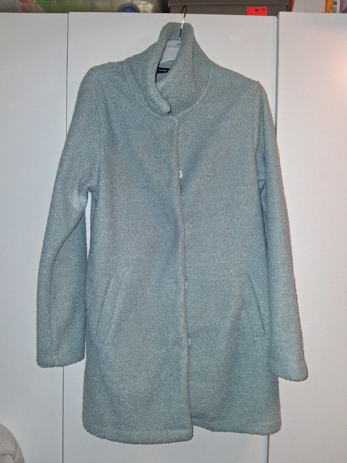 lange teddy, Kleding | Dames, Jassen | Winter, Blauw, Maat 42/44 (L), Ophalen of Verzenden, Zo goed als nieuw