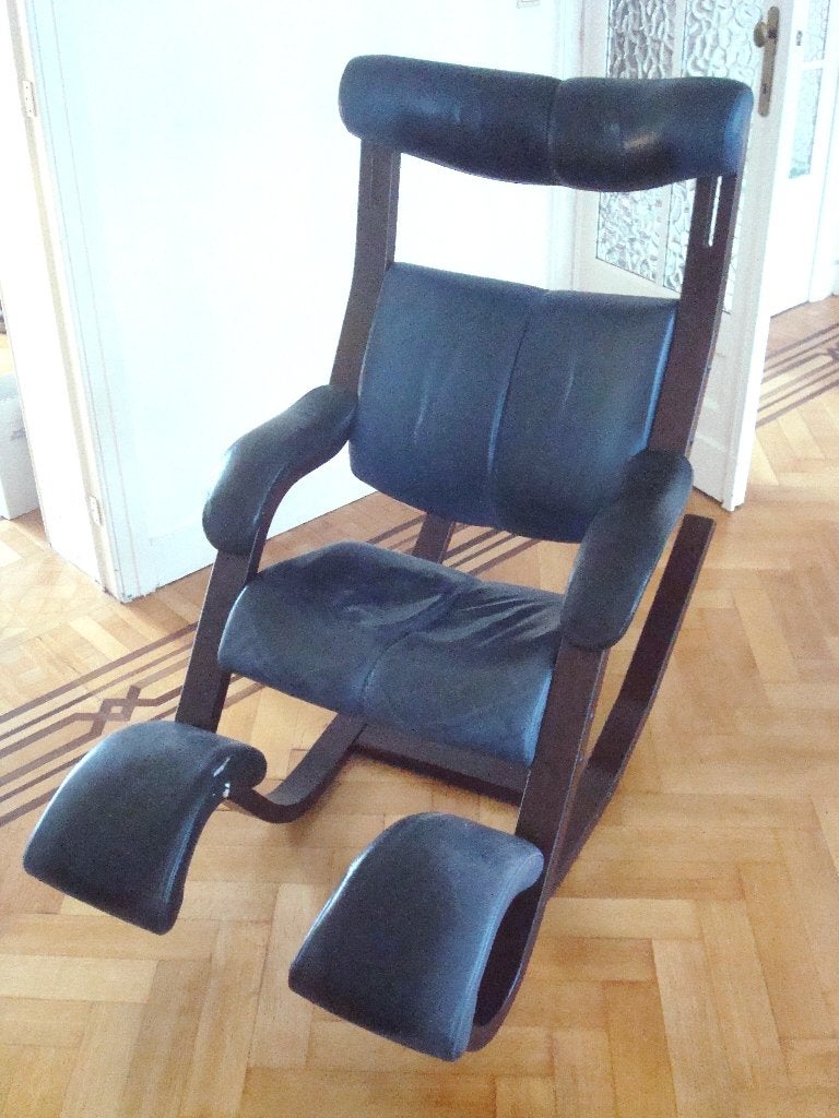 Varier/stokke gravity kantelstoel, Ophalen, Gebruikt, Blauw, Design
