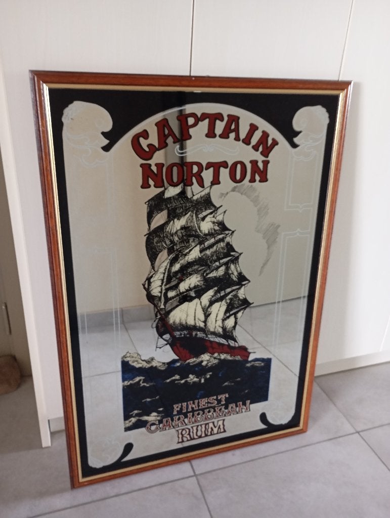 Miroir « Captain Norton Finest Caribbean Rum », Enlèvement, Comme neuf, Autres types