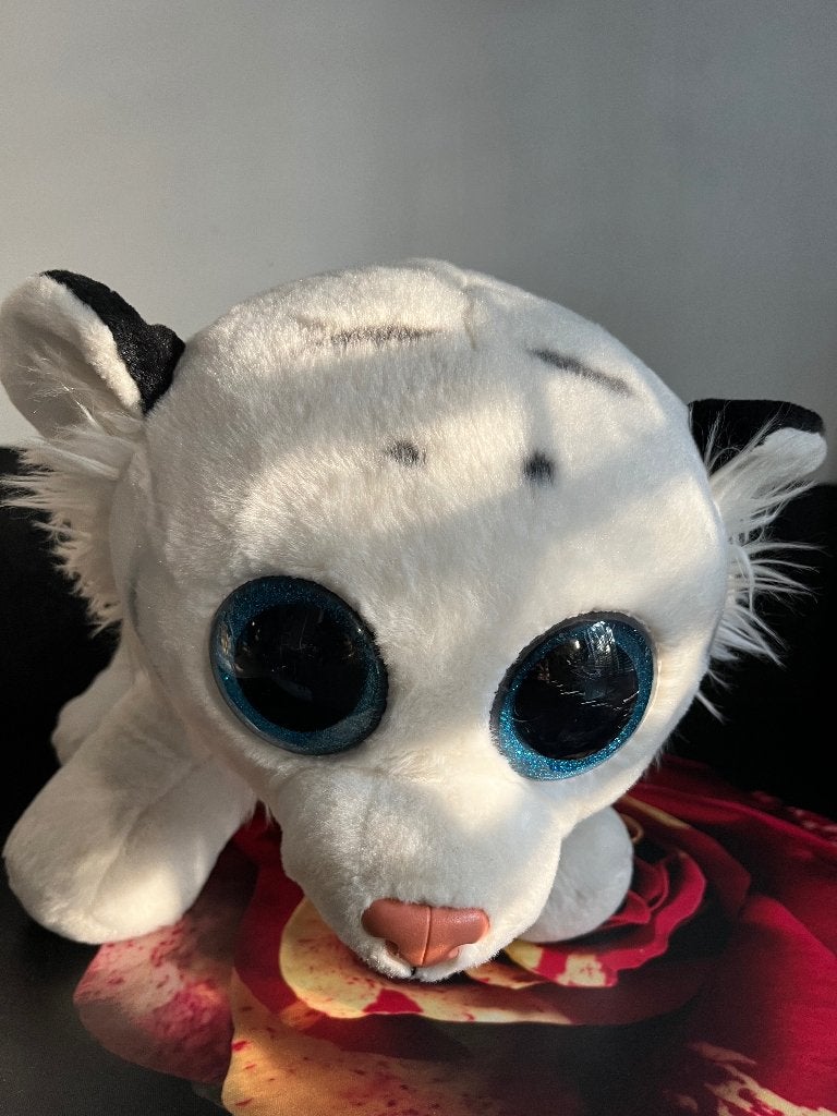 Ty toy Tundra white tiger met glitter ogen, Gebruikt, Overige karakters, Ophalen of Verzenden, Met label
