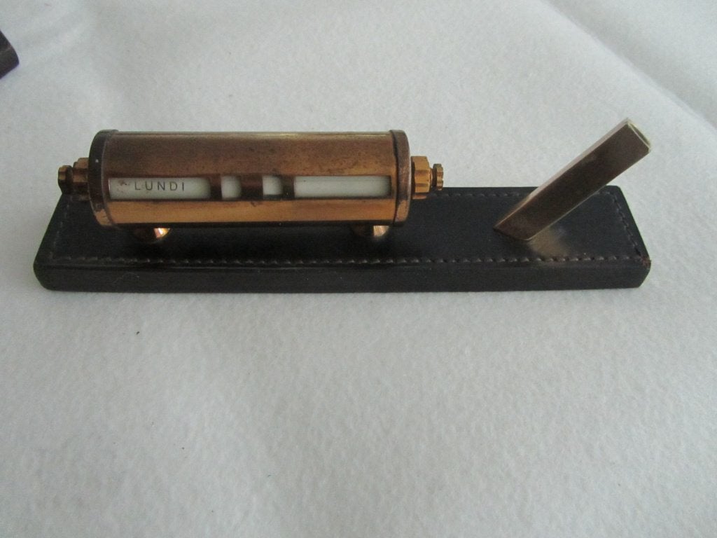 DELVAUX Perpetual kalender met logo, Verzenden, Zwart