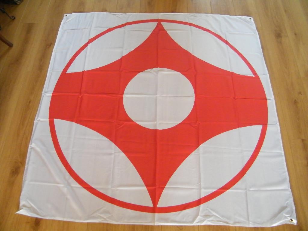 kyokushinkai vlag Oyama kanku en kanji kyokushin karate, Enlèvement ou Envoi, Neuf, Karaté