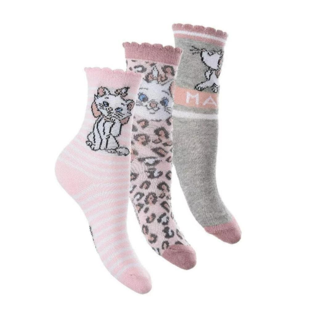 Marie Cat Sokken - 3 paar - Disney - Maat 23/26-27/30-31/34, Enlèvement ou Envoi, Chaussettes, Fille, Neuf