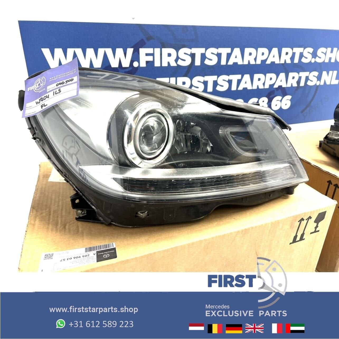 W204 C63 AMG ILS KOPLAMP RECHTS Mercedes C Klasse FACELIFT I, Gebruikt, -, Ophalen of Verzenden, -