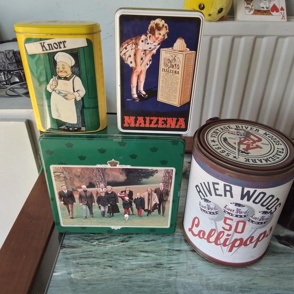 Lot vintage blikken dozen, Ophalen of Verzenden