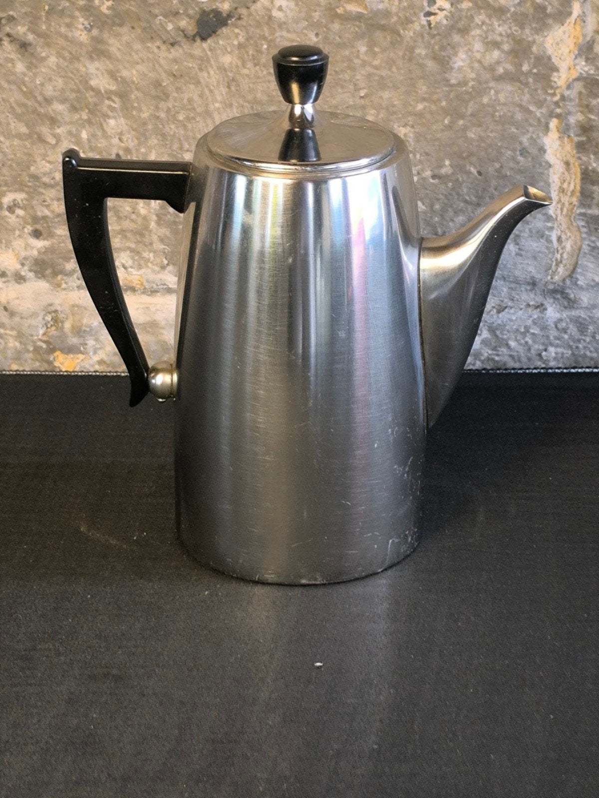 Vintage Demeyere 18/10 RVS koffiekan / schenkkan (Belgisch d, Antiek en Kunst, Ophalen of Verzenden