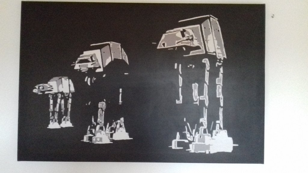 Stars Wars AT-AT / Imperial Walker print schilderij, Ophalen