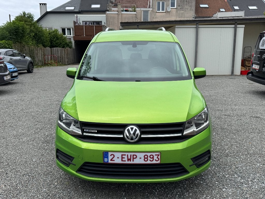 VW Caddy 1.4 CNG / 150.000km / Carplay / Airco / Euro6, Auto's, Monovolume, 4 cilinders, CNG (Aardgas), Leder