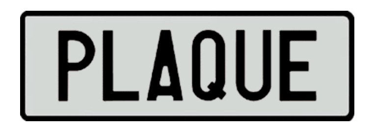 Plaque immatriculation 34x11cm noire/blanche, Autos : Divers, Enlèvement ou Envoi, ., ., .