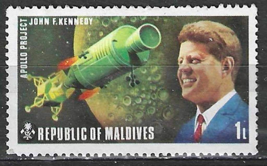 Maldiven 1974 - Yvert 451 - Apollo en J. F. Kennedy (PF), Verzenden, Postfris