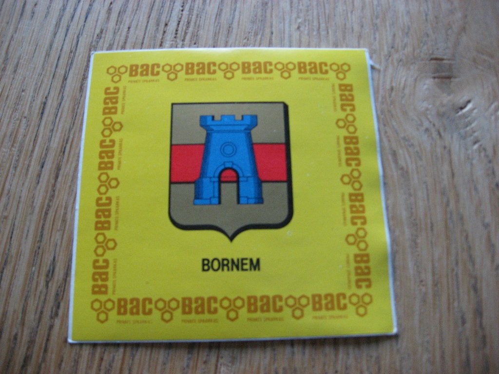 Gemeente Bornem Bac Vintage Sticker, Ophalen of Verzenden, Nieuw, Overige typen