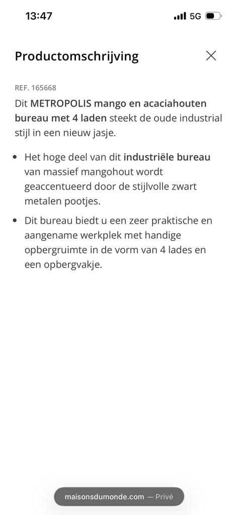 Burea masion du monde