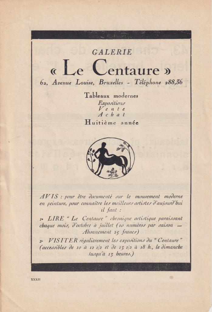 Adv. Galerie L'Epoque & Le Centaure (1928), Ophalen of Verzenden