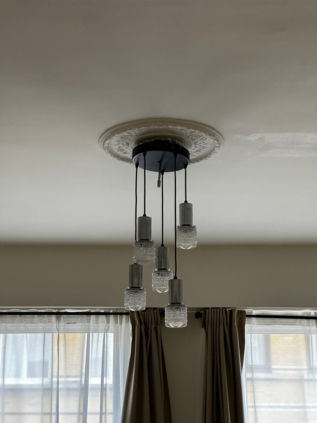 Vintage jaren 70 cascade hanglamp, Ophalen, Zo goed als nieuw