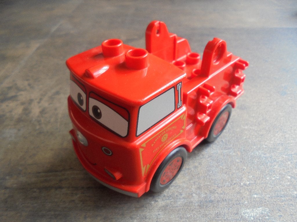 Lego Duplo Cars Figure Red (zie foto's), Enlèvement ou Envoi, Utilisé, Briques en vrac, Duplo