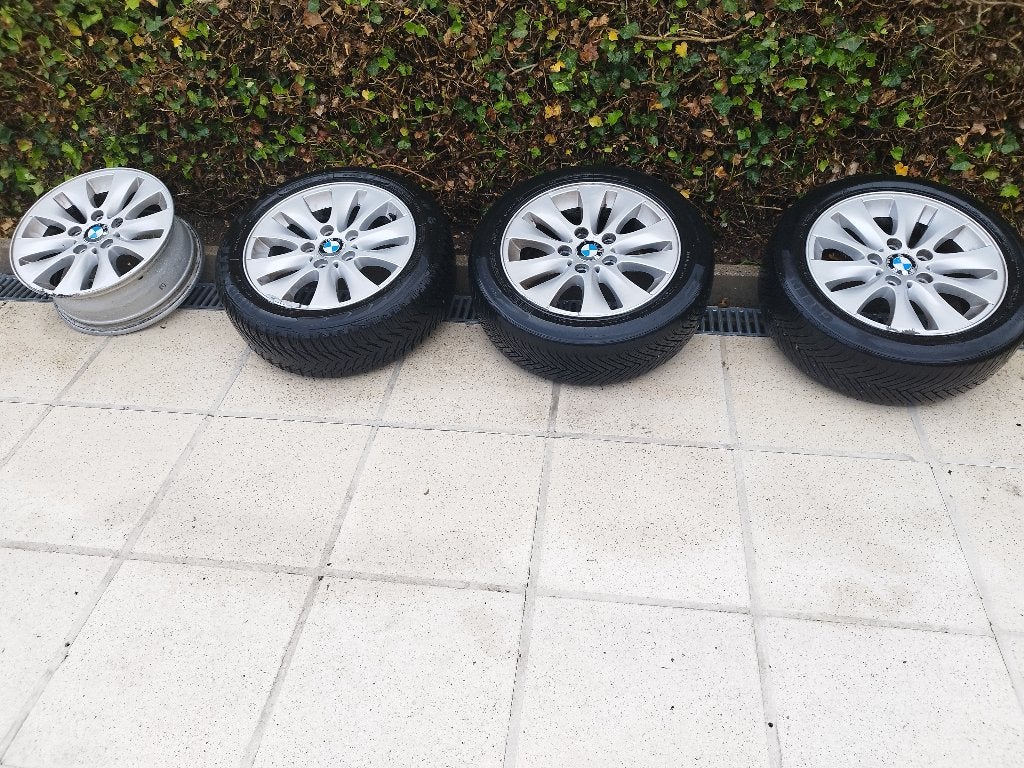 BMW alu velgen met banden, Auto-onderdelen, Banden en Velgen, Ophalen, 16 inch, Winterbanden, Band(en)