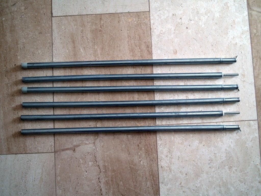 2 PALEN stokken voor luifel tarp zonwering: 184cm, 3 delen, Ophalen of Verzenden, Gebruikt