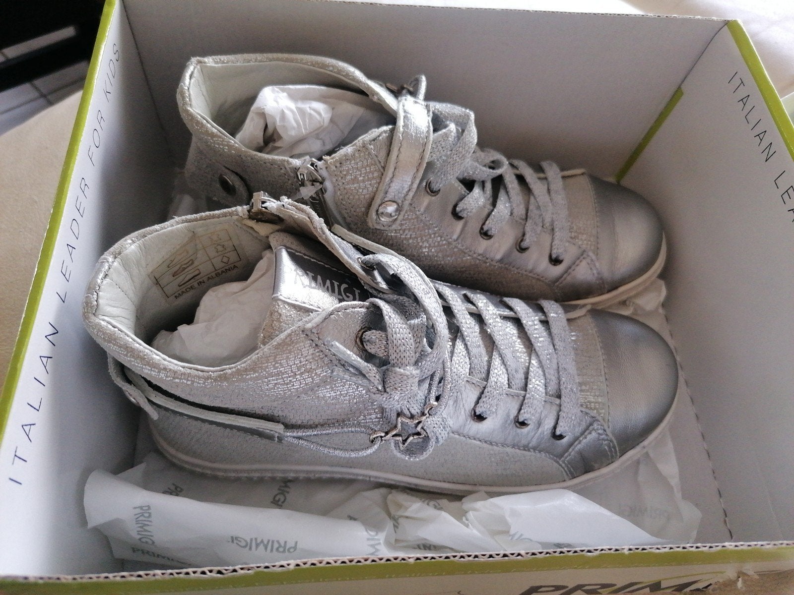 Primigi bottines zilverkleurig nieuw maat 32, Kinderen en Baby's, Ophalen, Meisje, Nieuw, Schoenen