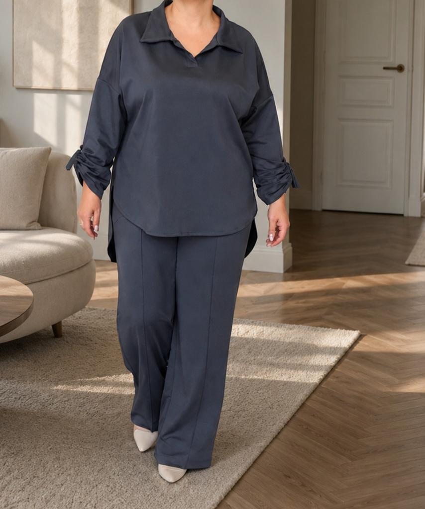 Nieuw damespak grafiet 3XL EU 46 met label, Kleding | Dames, Jasjes, Kostuums en Pakken, NEW FASHION, Kostuum of Pak, Maat 46/48 (XL) of groter