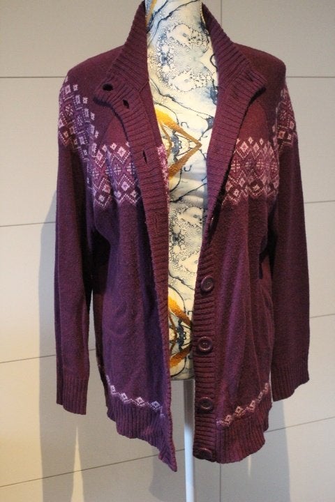 Paars jasje met knopen - dames - Biaggini - 2XL, Kleding | Dames, Biaggini, Ophalen of Verzenden, Maat 46/48 (XL) of groter, Paars